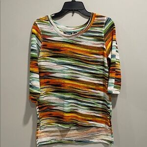 Onque Casual Multicolor Striped Blouse